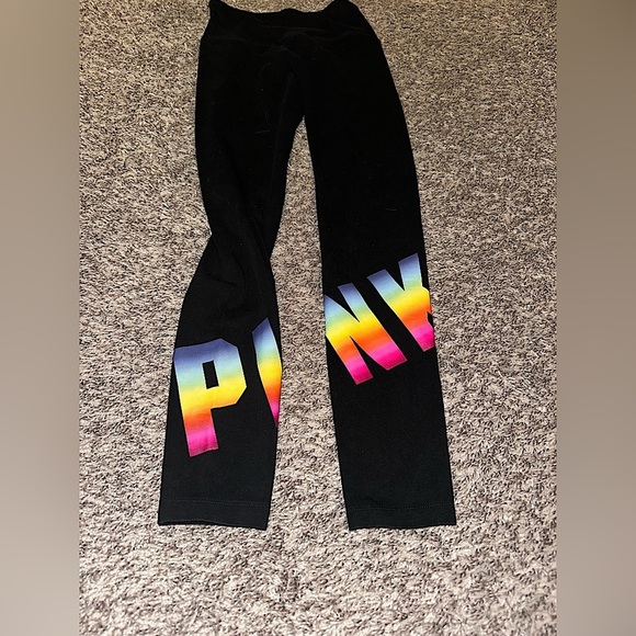 Victoria’s Secret PINK! Rare Multi-Colored Yoga Pant Leggings HTF - Picture 1 of 6
